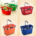 600D Oxford Folding Shopping Basket (17"x11"x9")